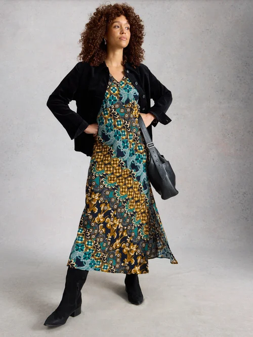 Robe Hope À Coupe En Biais - Navy Multi - 50/R Image 1