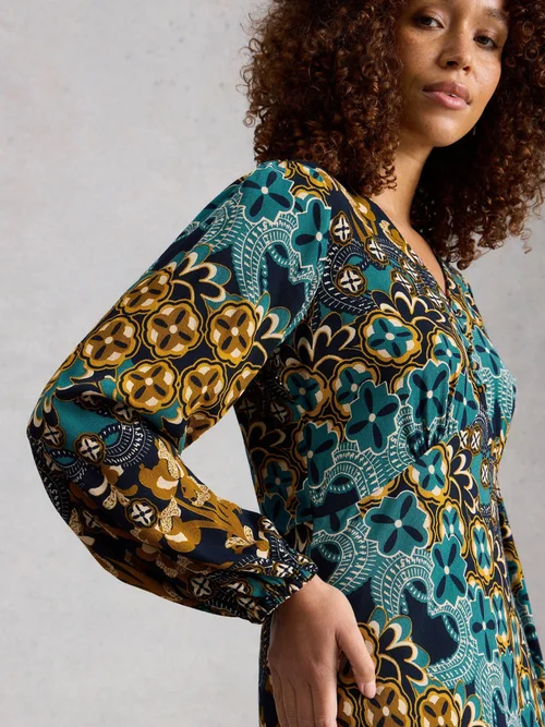 Robe Hope À Coupe En Biais - Navy Multi - 52/R Image 3