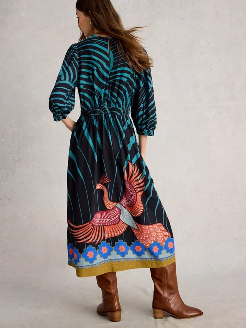 Robe Midi Lucy - Blk Mlt - 34/R Image 4
