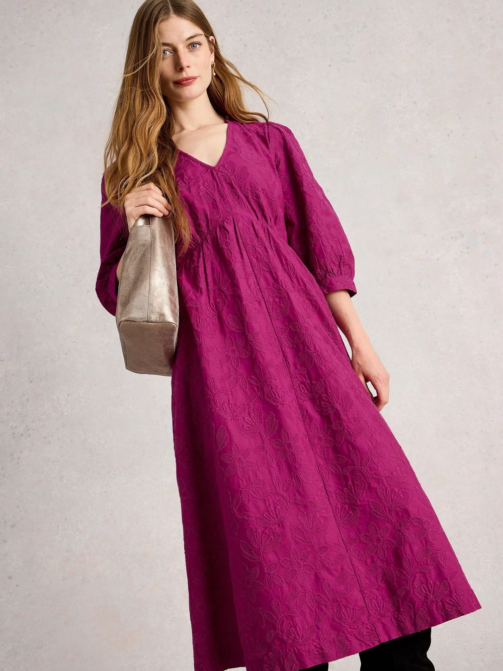 Robe Brodée Lucy - Mid Pink - 52/R Image 1