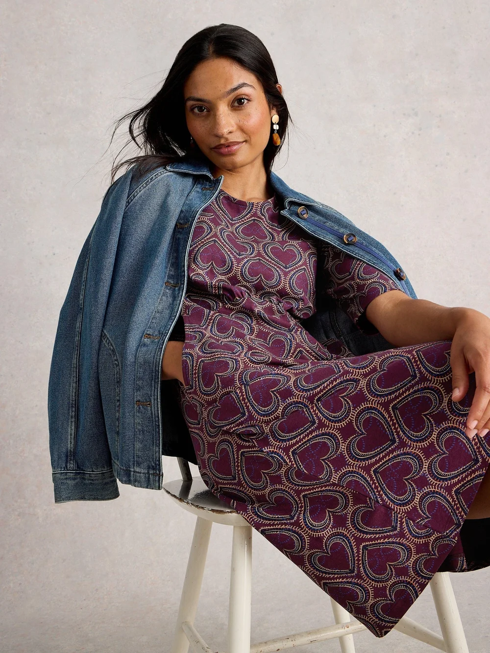 Robe Olivia En Jersey - Plum Pr - 52/R Image 1