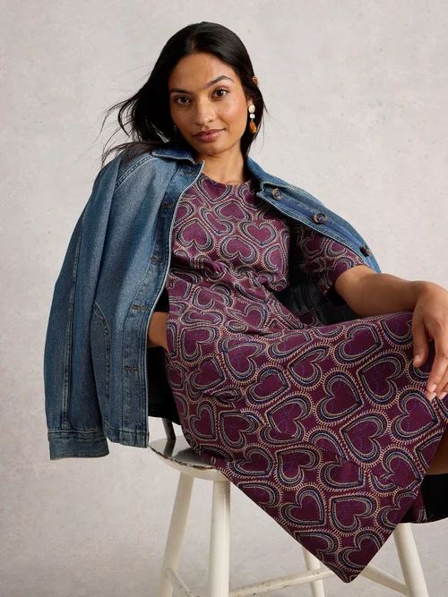 Robe Olivia En Jersey - Plum Pr - 52/R Image 1