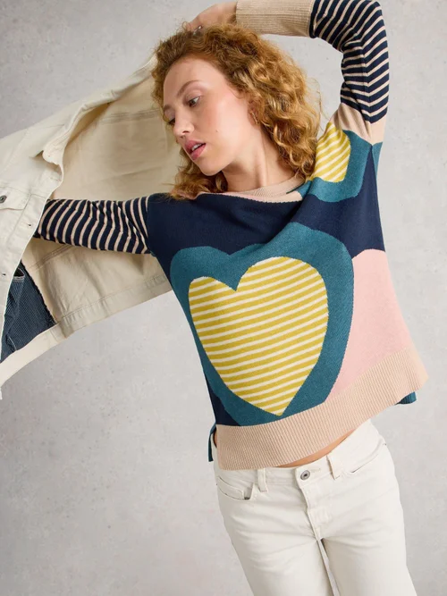 Pull Olive Heart - Pink Mlt - 52 Image 1
