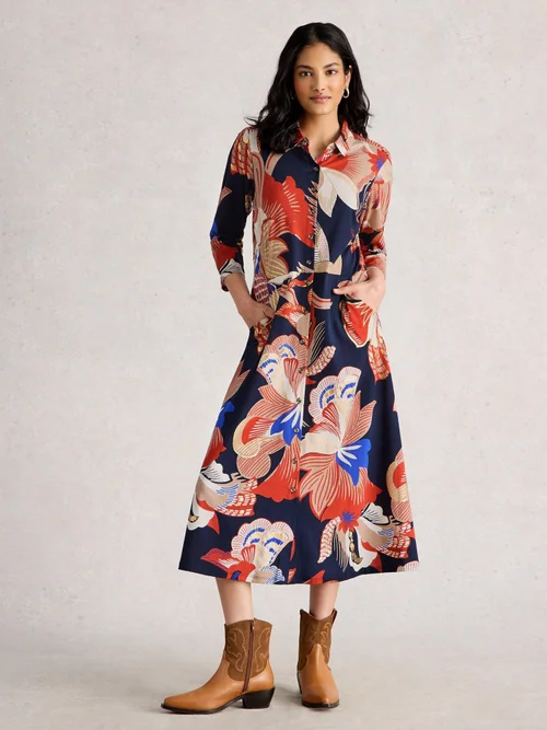 Robe Chemise En Jersey Rua - Red Mlt - 52/R Image 2