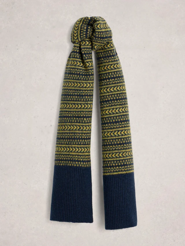 Écharpe Tricotée Jasper Fairisle