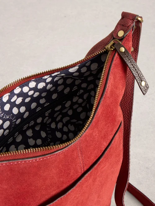 Sac à bandoulière en daim Fern Image 3