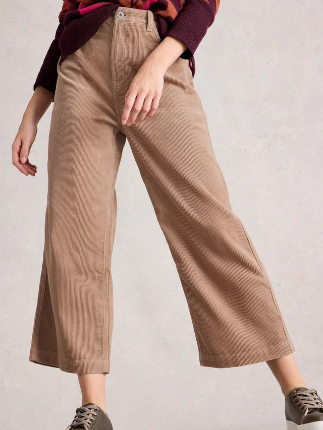 7/8-Kordhose Tia mit weitem Bein