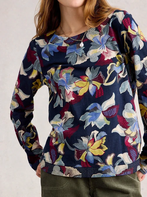 Weaver Ls Tee - Navy Pr - 52 Image 3