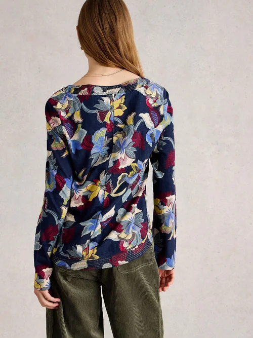 Weaver Ls Tee - Navy Pr - 52 Image 4