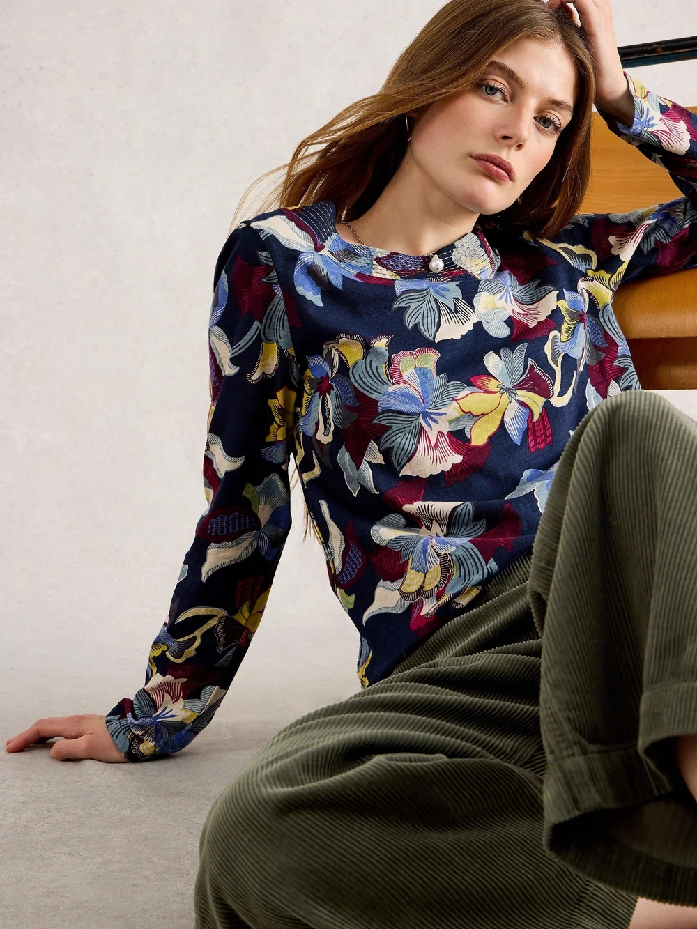 Weaver Ls Tee - Navy Pr - 52 Image 1