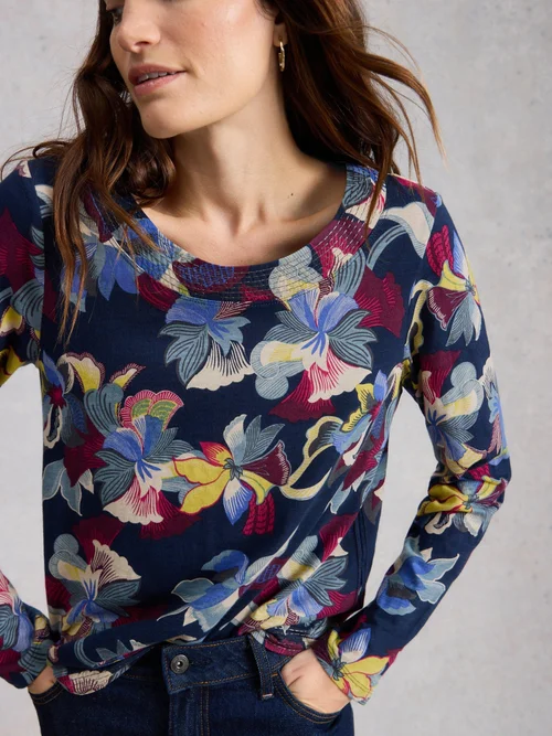 Weaver Ls Tee - Navy Pr - 52 Image 3