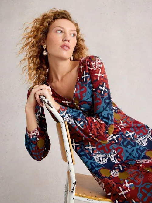 Robe En Jersey Megan - Chart Mlt - 52/R Image 3