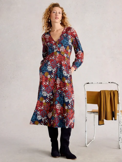 Robe En Jersey Megan - Chart Mlt - 52/R Image 2