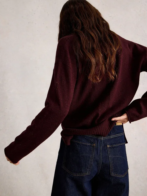 Pull Lily À Col En V - Mid Plum - 52 Image 4