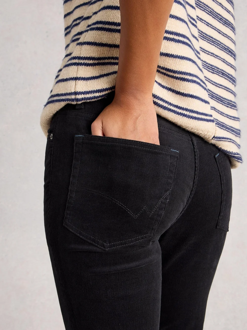 Pantalon Droit En Velours Côtelé Brooke - Charc Grey - 52/R Image 1