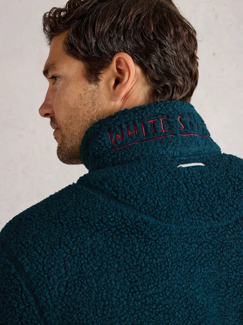 Borg Demi-Zip - Mid Teal - XXL Image 3