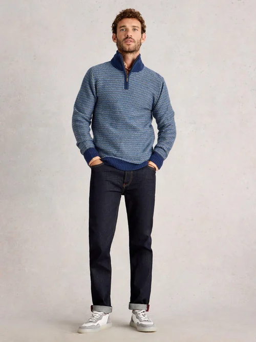 Selby À Rayures Et Col Cheminée - Blue Mlt - XXL Image 2