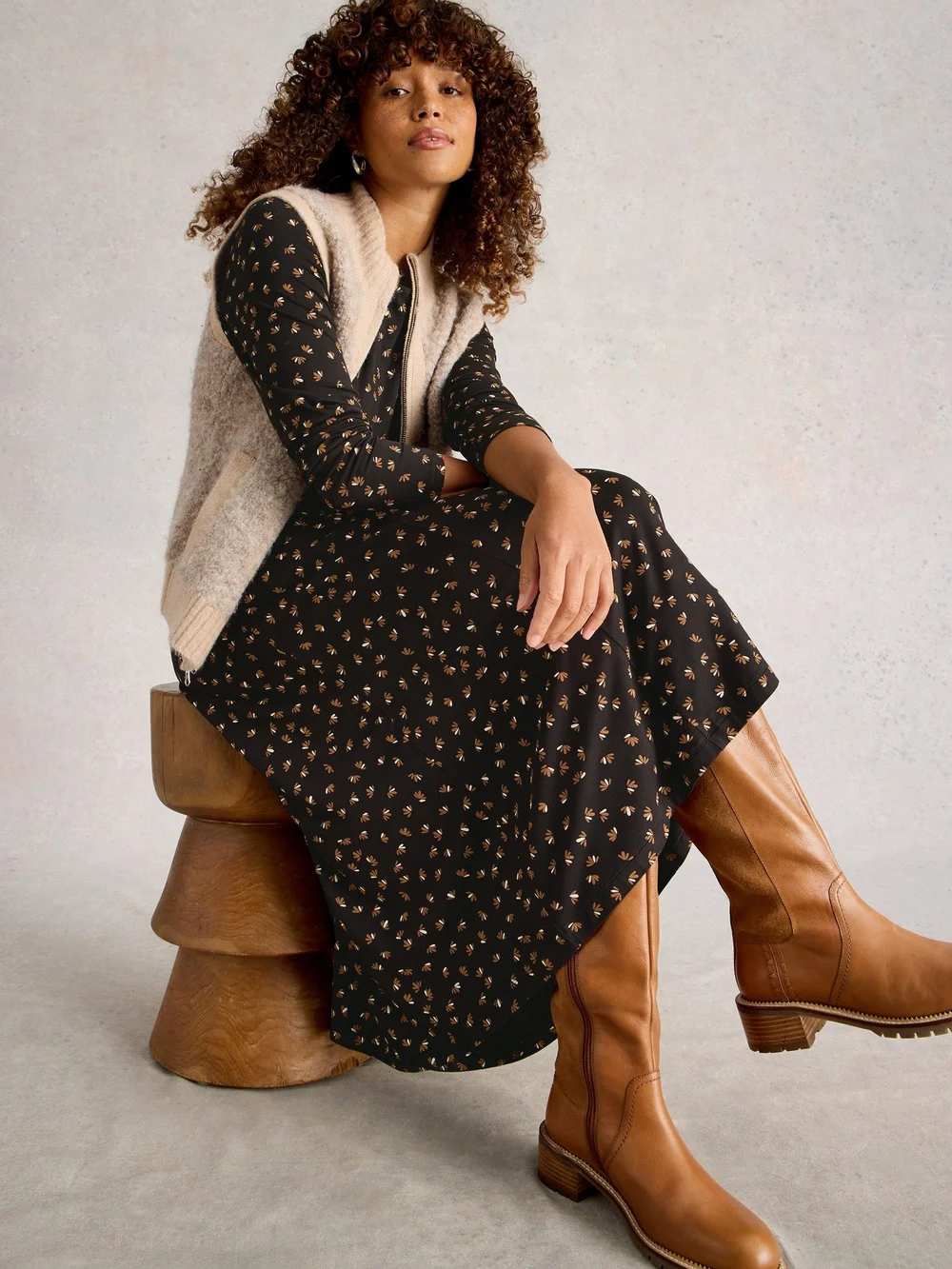 Robe en jersey Madeline - Blk Pr - 52/R Image 1