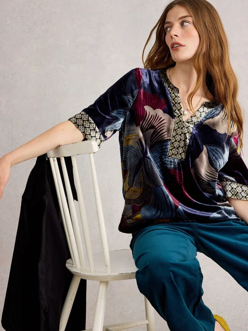 Haut en velours Ash - Navy Multi - 52 Image 1