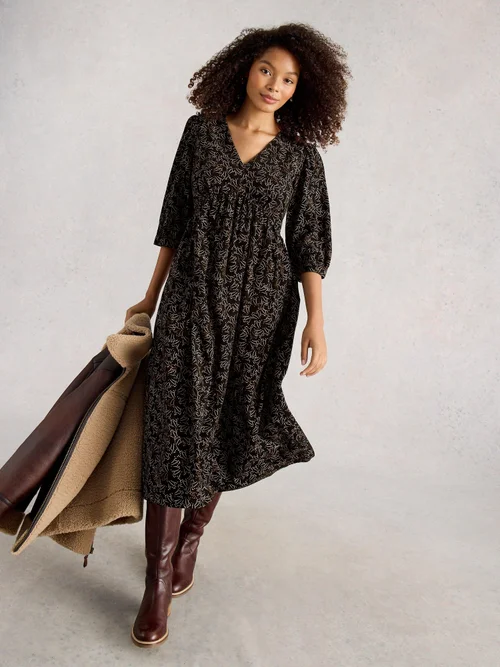Robe en velours côtelé Lucy - Blk Mlt - 38/R Image 1