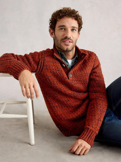 Albany À Col Boutonné Torsadé - Dk Orange - XXL Image 3
