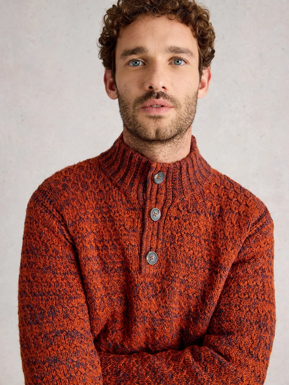 Albany À Col Boutonné Torsadé - Dk Orange - XXL Image 1