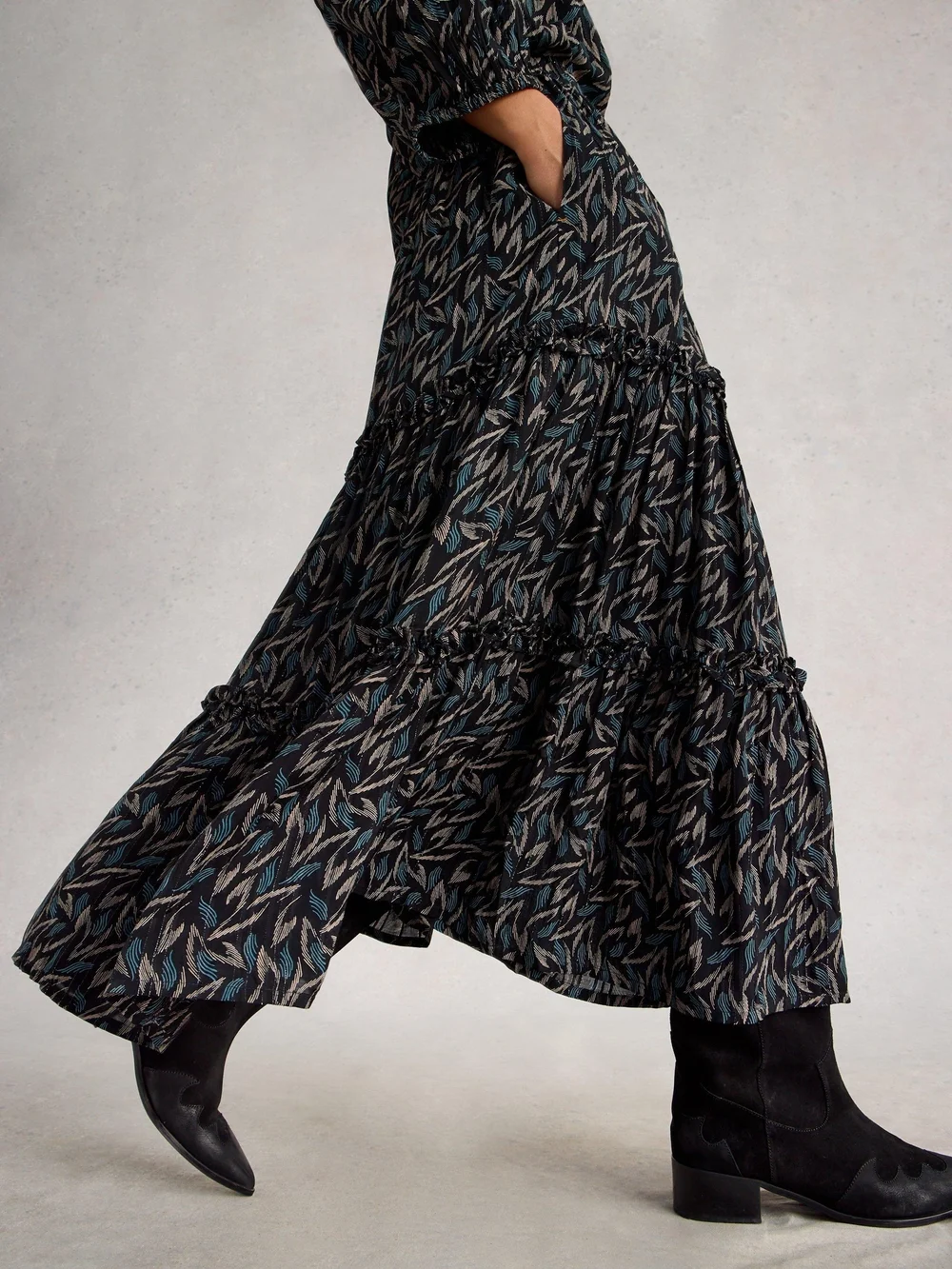 Jupe Midi Métallique Remi - Blk Mlt - 52/R Image 1