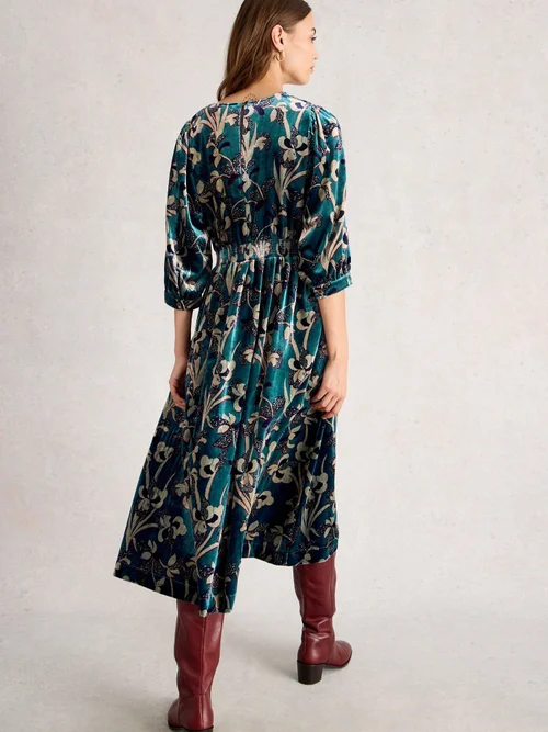 Robe En Velours Lucy - Blue Mlt - 52/R Image 4