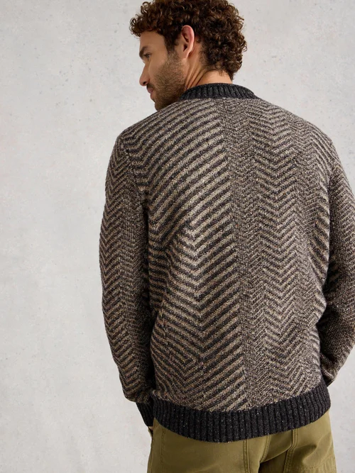 Pull À Col Rond Jarrow À Motif Chevrons - Grey Mlt - XXXL Image 4