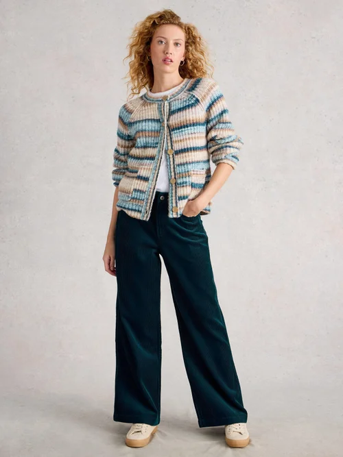 Pantalon Large En Velours Côtelé Ayla - Dk Teal - 50/R Image 2