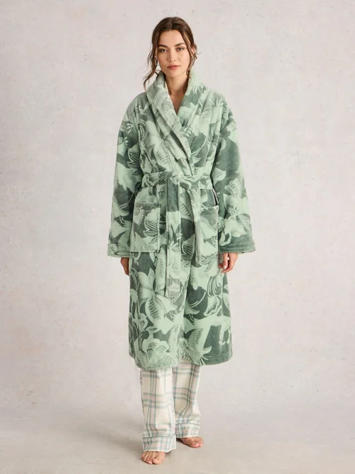 Robe De Chambre Imprimée Clover - Green Mlt - S Image 2