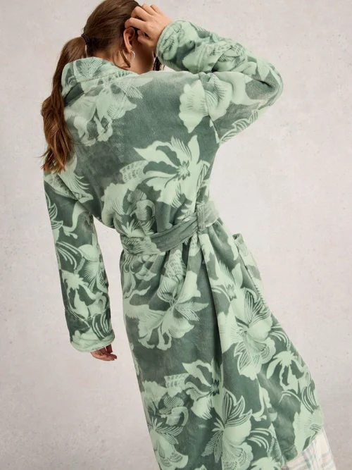 Robe De Chambre Imprimée Clover - Green Mlt - S Image 4