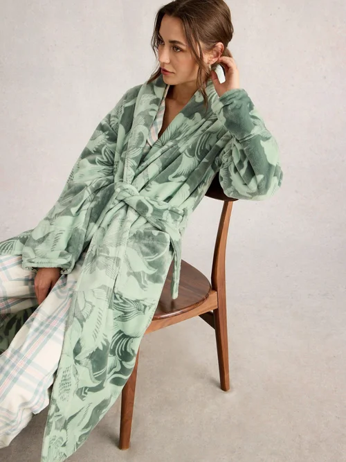 Robe De Chambre Imprimée Clover - Green Mlt - S Image 1