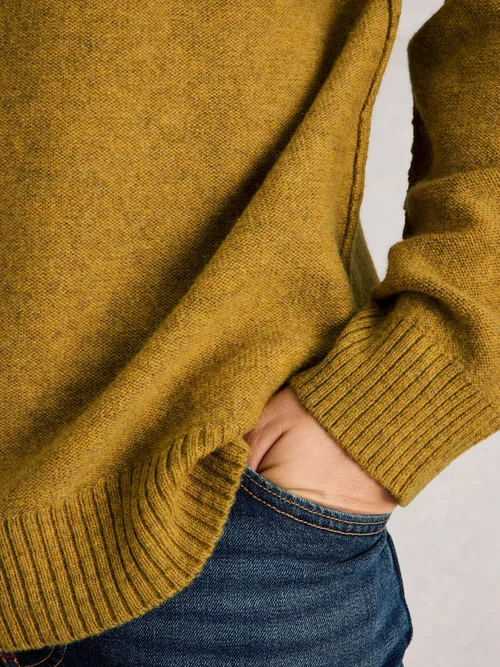Milton Pull En Laine D'Agneau - Mid Yellow - XXXL Image 3