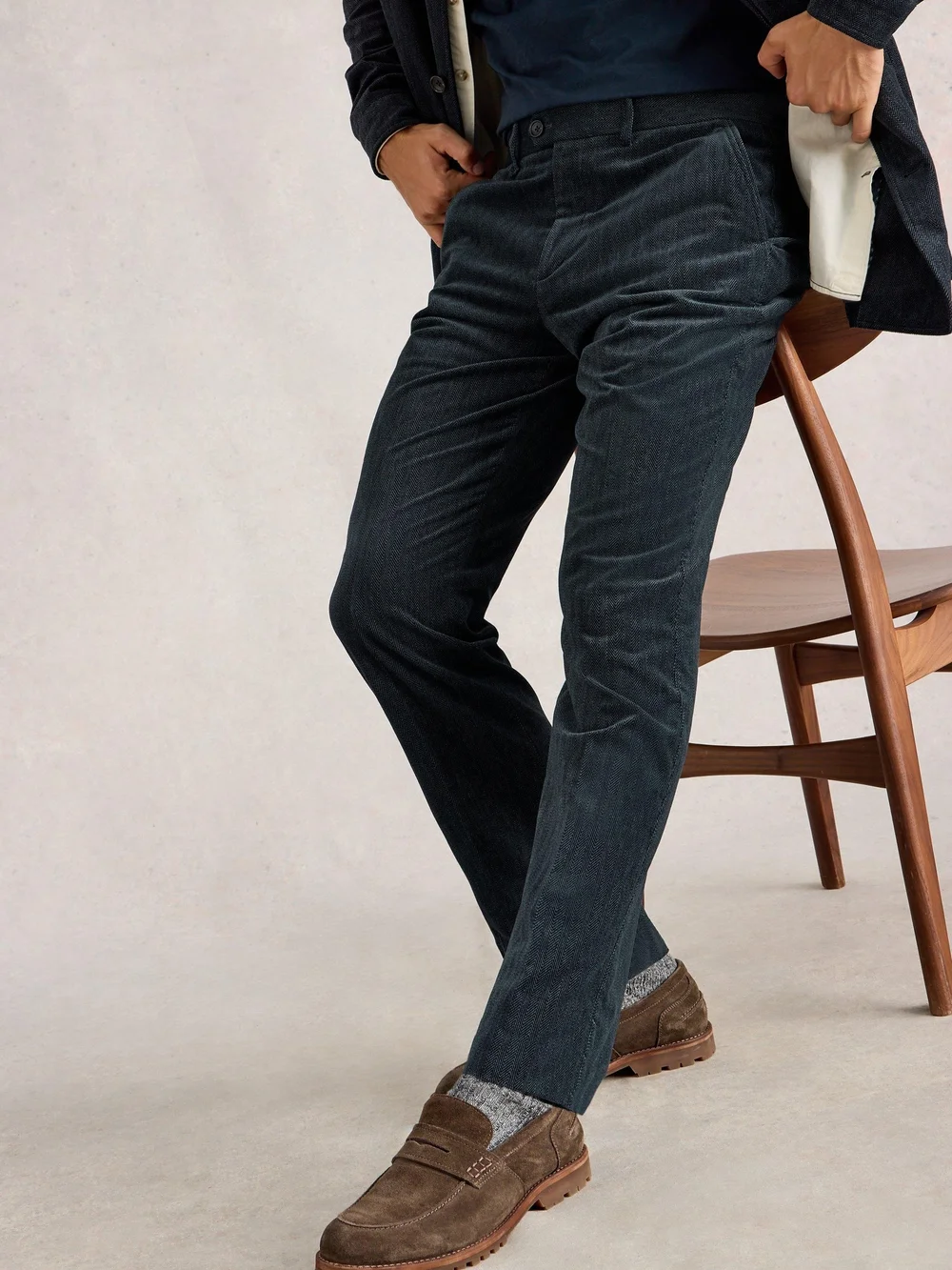 Pantalon À Chevrons - Charc Grey - 38/R Image 1
