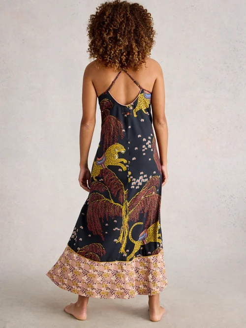 Chemise De Nuit Iris Cami - Blk Mlt - S Image 4