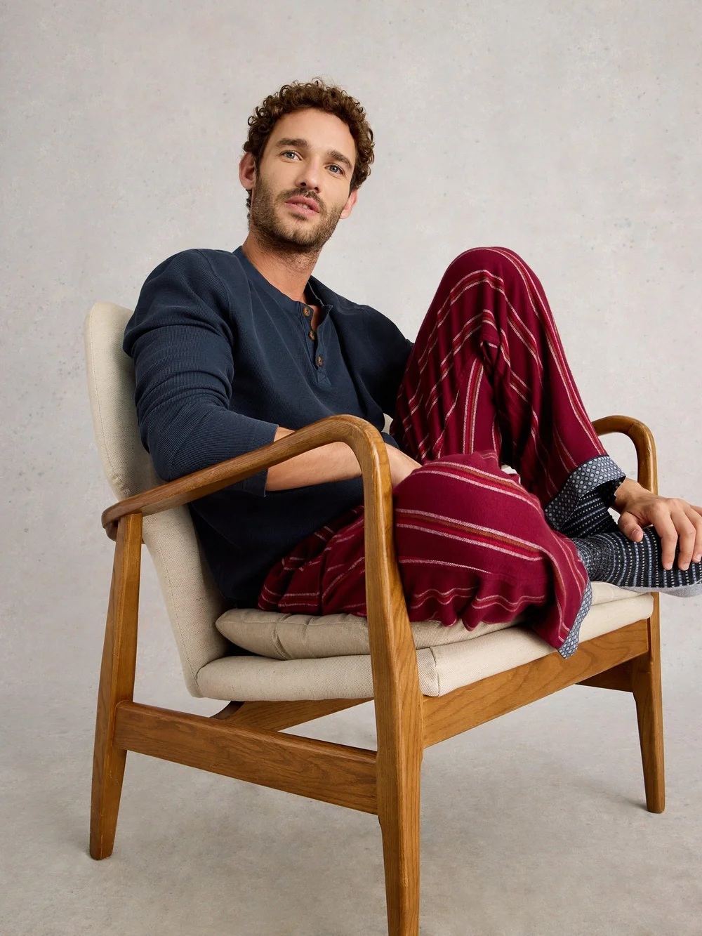 Henley Gaufré Helston - Dark Navy - XL Image 1