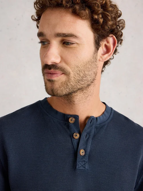 Henley Gaufré Helston - Dark Navy - XL Image 3
