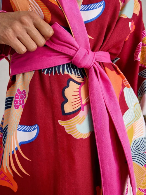 Robe De Chambre Tissée Nina - Red Mlt - XXXL Image 3