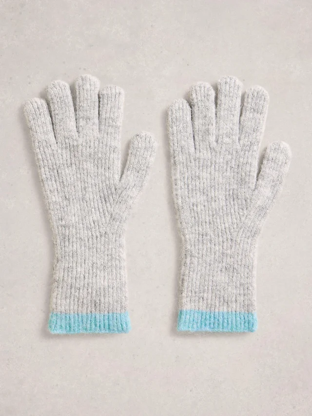Gants Tricotés Color Block