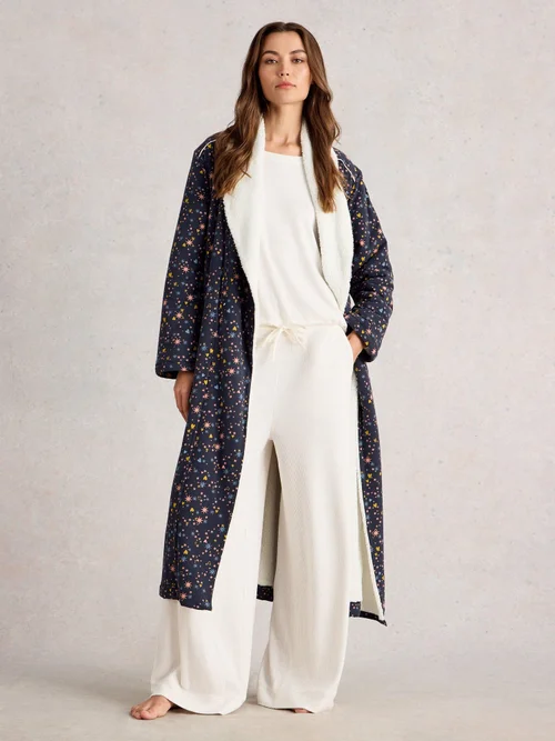 Robe De Chambre Doublée Ava - Navy Multi - XXL Image 2