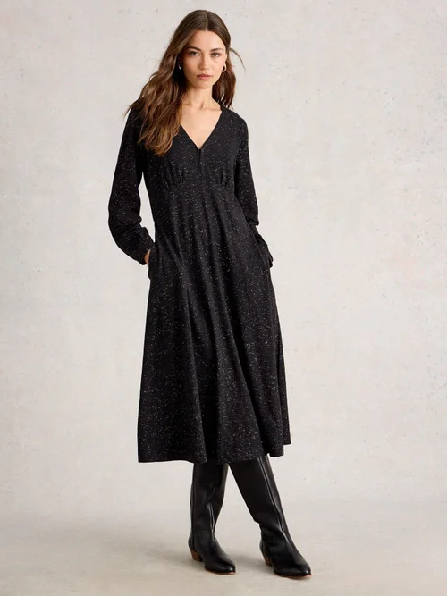 Robe En Jersey Scintillant Megan - Pure Blk - 52/R Image 2