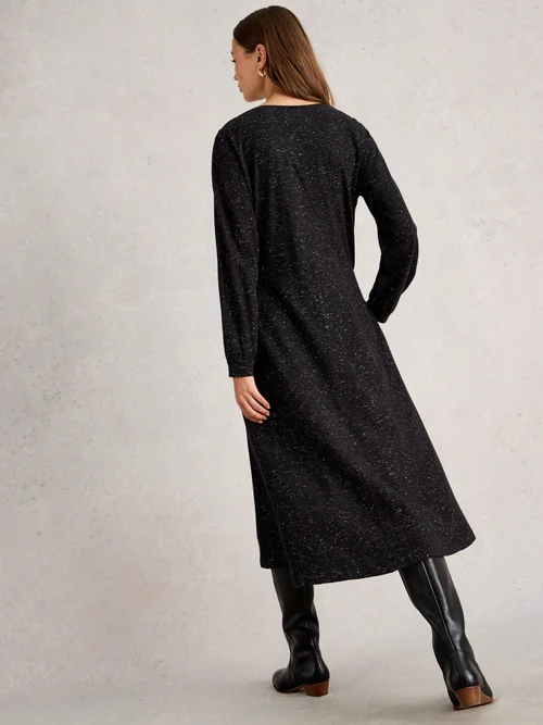 Robe En Jersey Scintillant Megan - Pure Blk - 52/R Image 4