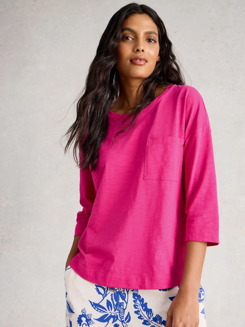 T-Shirt Boxy Mia - Brt Pink - S Image 1