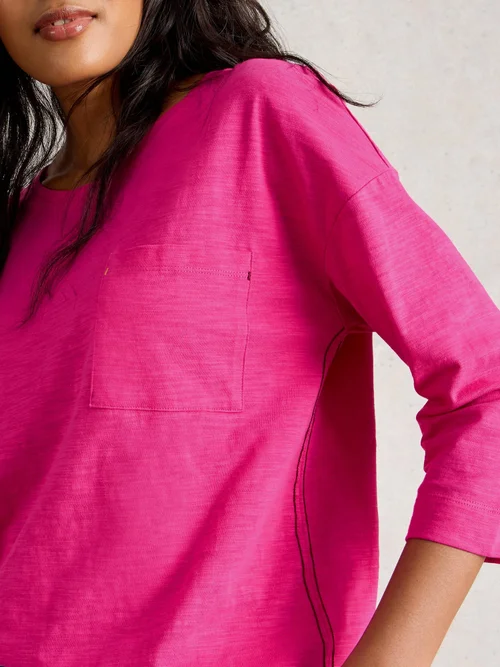 T-Shirt Boxy Mia - Brt Pink - S Image 3