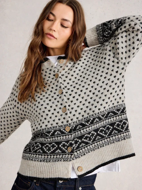 Holly Heart Cardi - Ivory Mlt - 52 Image 3