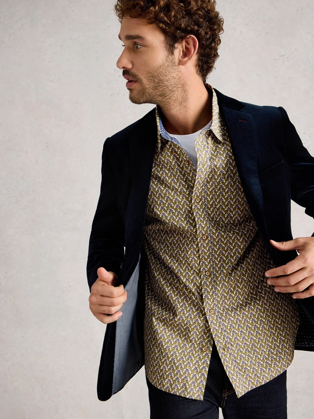 Chemise À Imprimé Géométrique Finsbury Fan - Green Pr - XXXL/R Image 1