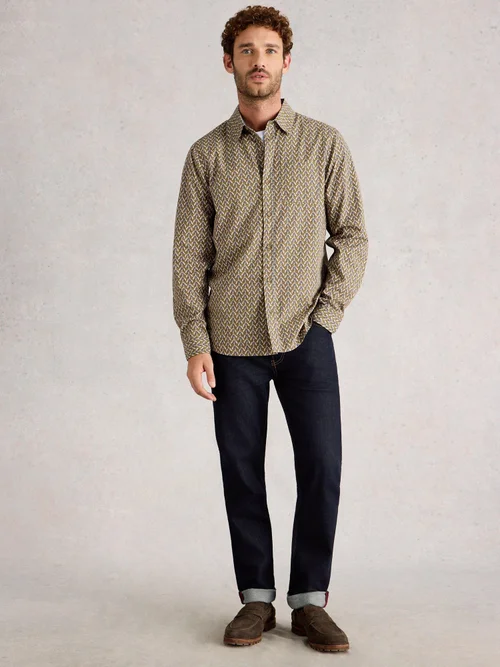 Chemise À Imprimé Géométrique Finsbury Fan - Green Pr - XXXL/R Image 2