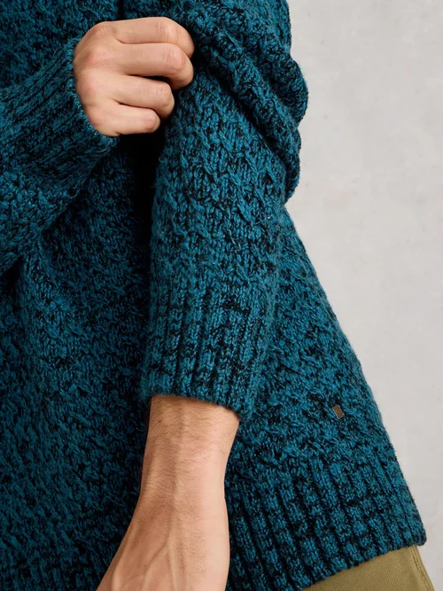 Albany Twisted Crew Neck - Blue Mlt - XXL Image 3