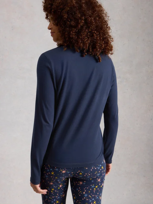 Haut De Pyjama Penny Henley - Dark Navy - XXXL Image 4